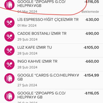 Google Zıpoapps Helppay Adlı Kullanıcı