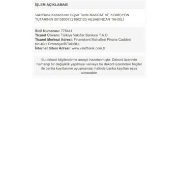 VakıfBank Kazandıran Tarife İptali