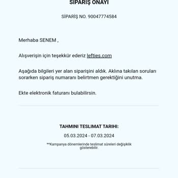 Lefties Markası Pişmanlık Müşteri Mağduriyeti