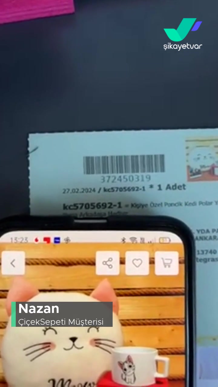 Çiçek Sepeti  Polar Kedi Yastık Dikiş Hatalı videonun kapak resmi