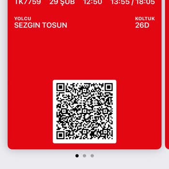 THY Apple Cüzdan Biniş Kartı Silinmiyor