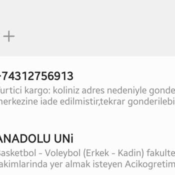 Yabancı Numaradan Gelen Mesaj