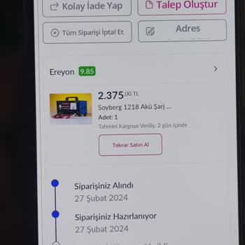 Pazarama 1 Haftada Kargolanmayan Ürün