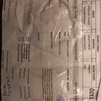 Remington Sigortalı Ürüne Bakım Yapılıp Mevcut Arızalı Şekilde Geri Gönderilmesi