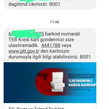 PTT Kargo Teslim Edilemeyen Ürün