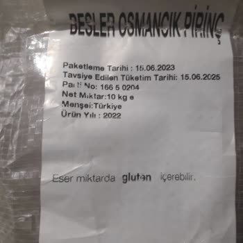 Bizim Toptan MARKET'İN Sattığı Böcekli Besler Mutfak Osmancık Pirinç