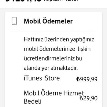 Vodafone Hiç Kullanmadığım İtunes Üzerinden Habersiz Fatura Kesti