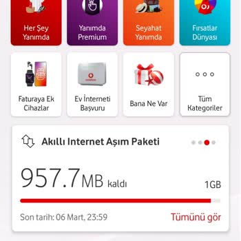 Vodafone İnternetim Varken Aşım Paketi Verildi