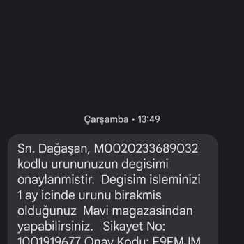 Mavi Hatayı Kabul Ettikleri Halde Fiyat Farkı Talep Ediyorlar.