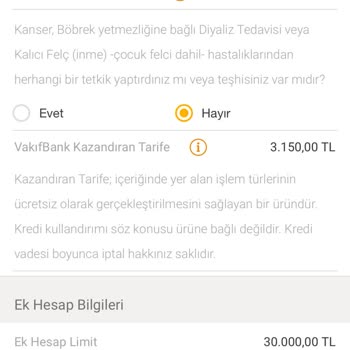 VakıfBank Kazandıran Tarife Geri İade