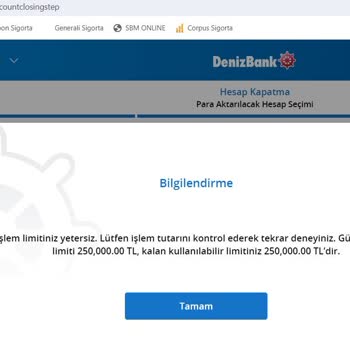 Denizbank İşleyiş Vadeli Hesap Bozma