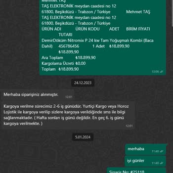 İnternetten Kombi Siparişi Ve İade Sürecinde Yaşanan Sorunlar