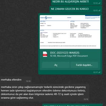 İnternetten Kombi Siparişi Ve İade Sürecinde Yaşanan Sorunlar