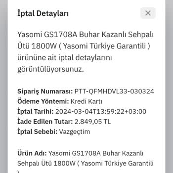 PttAVM Para İadesi Yapılmadı