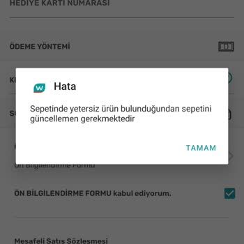 Watsons Online Sipariş Sorunu