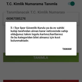 Passolig Kısıtlı Yazıyor Bilet Alamıyorum