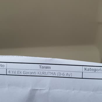 Arçelik Online Siteden Alınan Ek Garanti