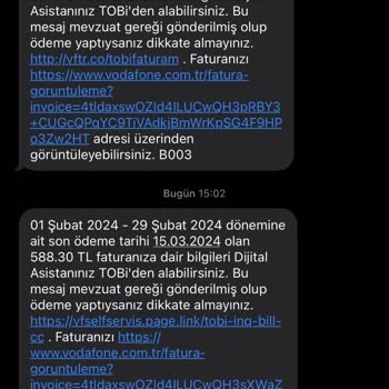 KoçAilem Vodafone Çalışanı Tarafından Yapılan Yanlış İşlem Sonucu Çıkan Fatura