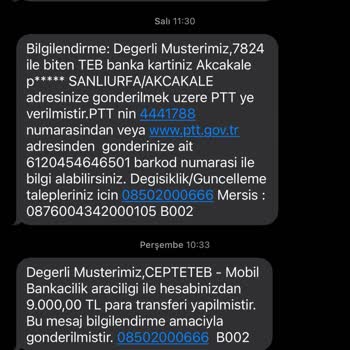 PTT Kargo PTT Şanlıurfa Şikayet