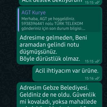 AGT Kurye (aynigunteslim.com) 7 Gün Bekletilen Modem Teslimatı Ve Müşteri Mağduriyeti