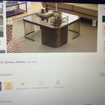 Vivense Pirinç Orta Sehpa Pişmanlığı