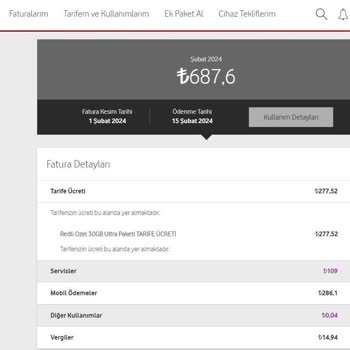 Vodafone Tarifemden Daha Fazla Gelen Faturalar