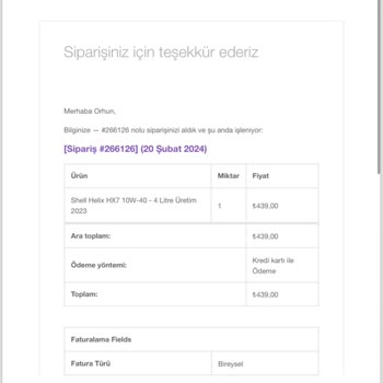 Sanal Yağ Market 20 Şubat Siparişim Hala Elime Ulaşmadı!