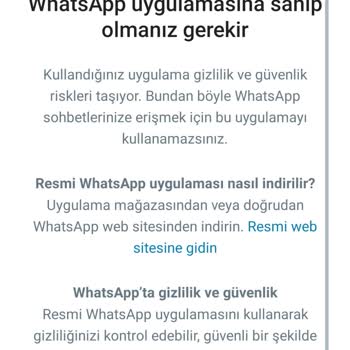 Playstore.com Resmi WhatsApp Uygulaması Sorunu