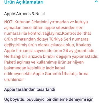 İletişim Sepeti (iletisimsepeti.com) Airpods 3. Nesil Replika.