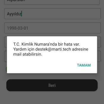 Martı Uygulamasına Giriş Yapamıyorum