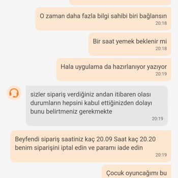 Trendyol Yemek Para İadesi Yapmadı