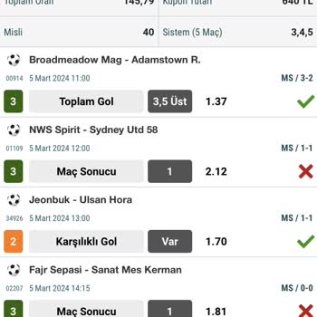 Nesine 40 Misli Kuponu Yanlış Hesaplama