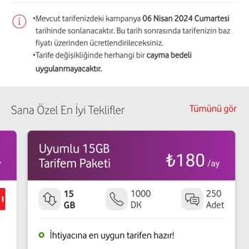 Vodafone Fahiş Fiyat Artışı