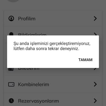 Passolig Passo İşlem Sırasında Bir Hata Oluştu