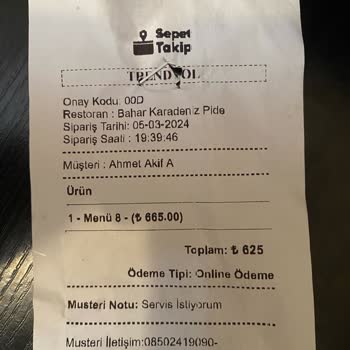 Ücretini Peşin Ödediğim Trendyol Yemek Siparişim Eksik Geldi
