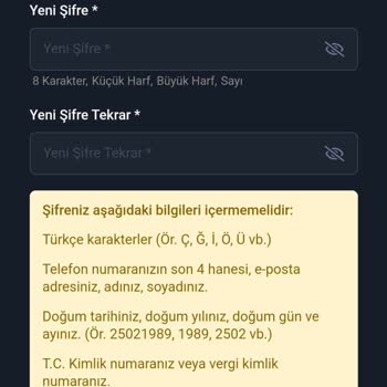 BTCTURK Şifre Yenileme Sorunu