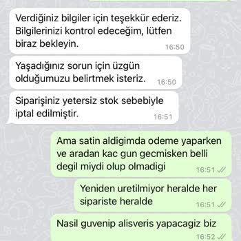 Zara Siparişimi 5 Gün Sonra Yetersiz Stok Nedeniyle İptal Etti.