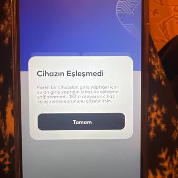 İBB - İstanbul Büyükşehir Belediyesi Cihazın Eşleşmedi Uyarısı