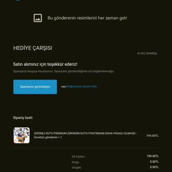 Hediye Çarşısı (magazahediyecarsisi.com) Kargom 1 Aydır Gelmedi