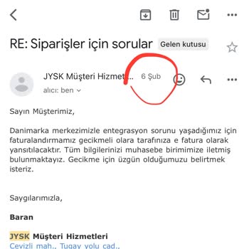 Jysk 2 Aydır Beklenen Ürün Faturası