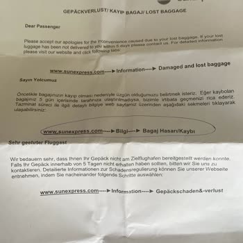Sunexpress Uçuşunda Valizim Hasar Gördü, Şikayetim Çözümsüz