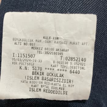 Garanti BBVA Garanti Paracard Durduk Yere İptal Edildi