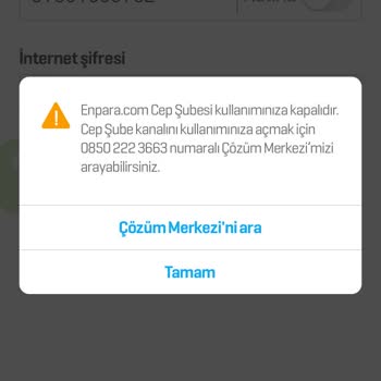 Enpara.com Cep Şube Girişim Kapalı