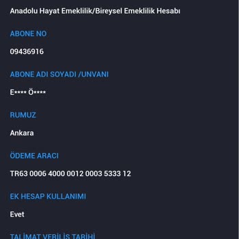 Anadolu Hayat Emeklilik Param Hala Gelmedi