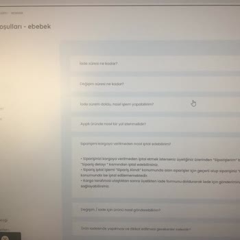 Ebebek Sipariş İptali Sorunu