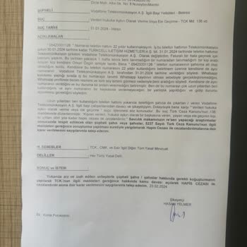 Vodafone 542 333 11 26 Numaralı Hatla İlgili Şikayette Bulundum