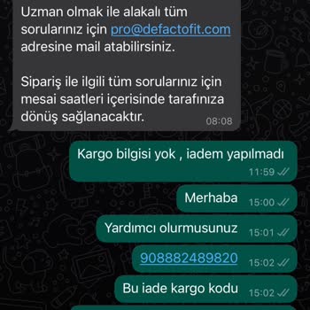 DeFacto Defactofit İade Sorunu