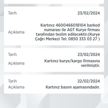 AGT Kargo Ziraat Kartımı Teslim Etmiyor
