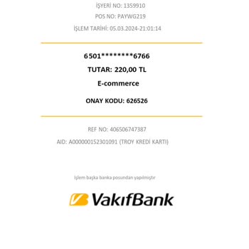 VakıfBank Bilgim Dişi Kredi Kartı Çekimi