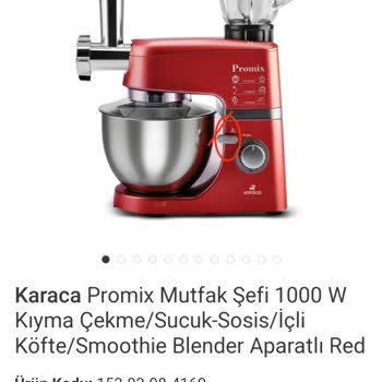 Karaca Züccaciye Promix Mutfak Şefi Açma Kapama Düğmesi